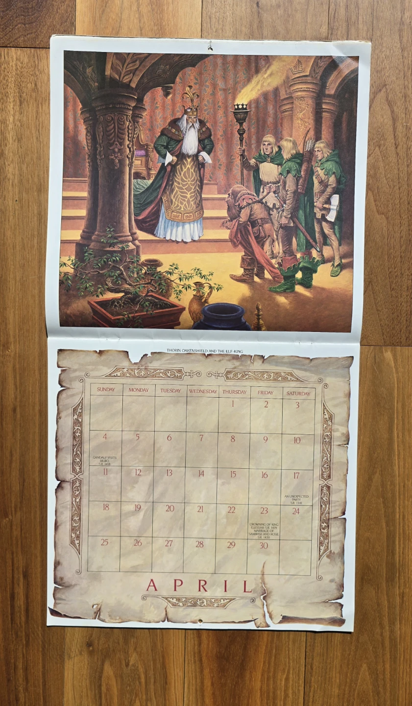 1982 J.R.R. Tolkien Calendar Illustrated by Darrell K. Sweet - photo 5
