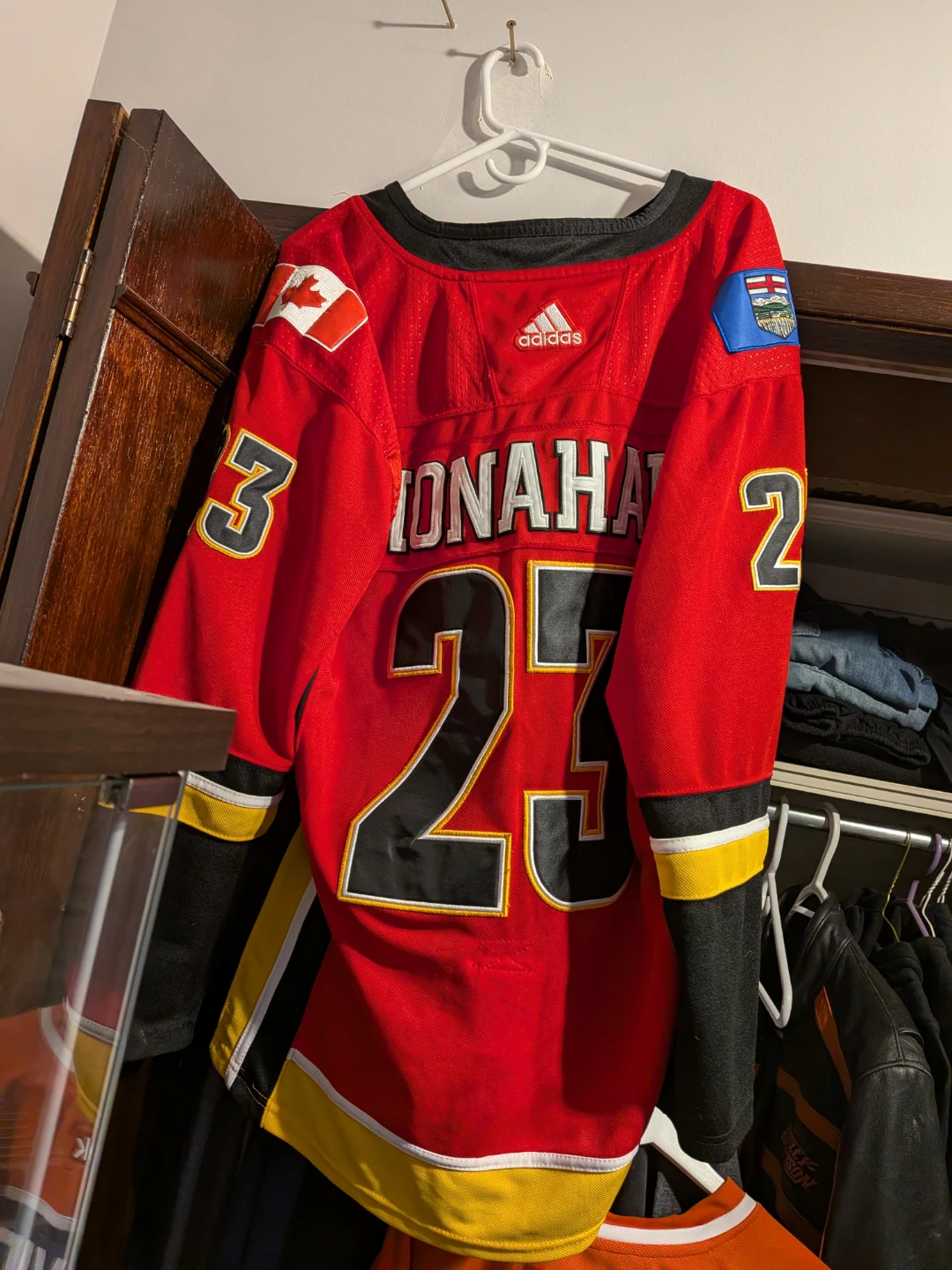 Calgary Flames Monahan Adidas Hockey Jersey