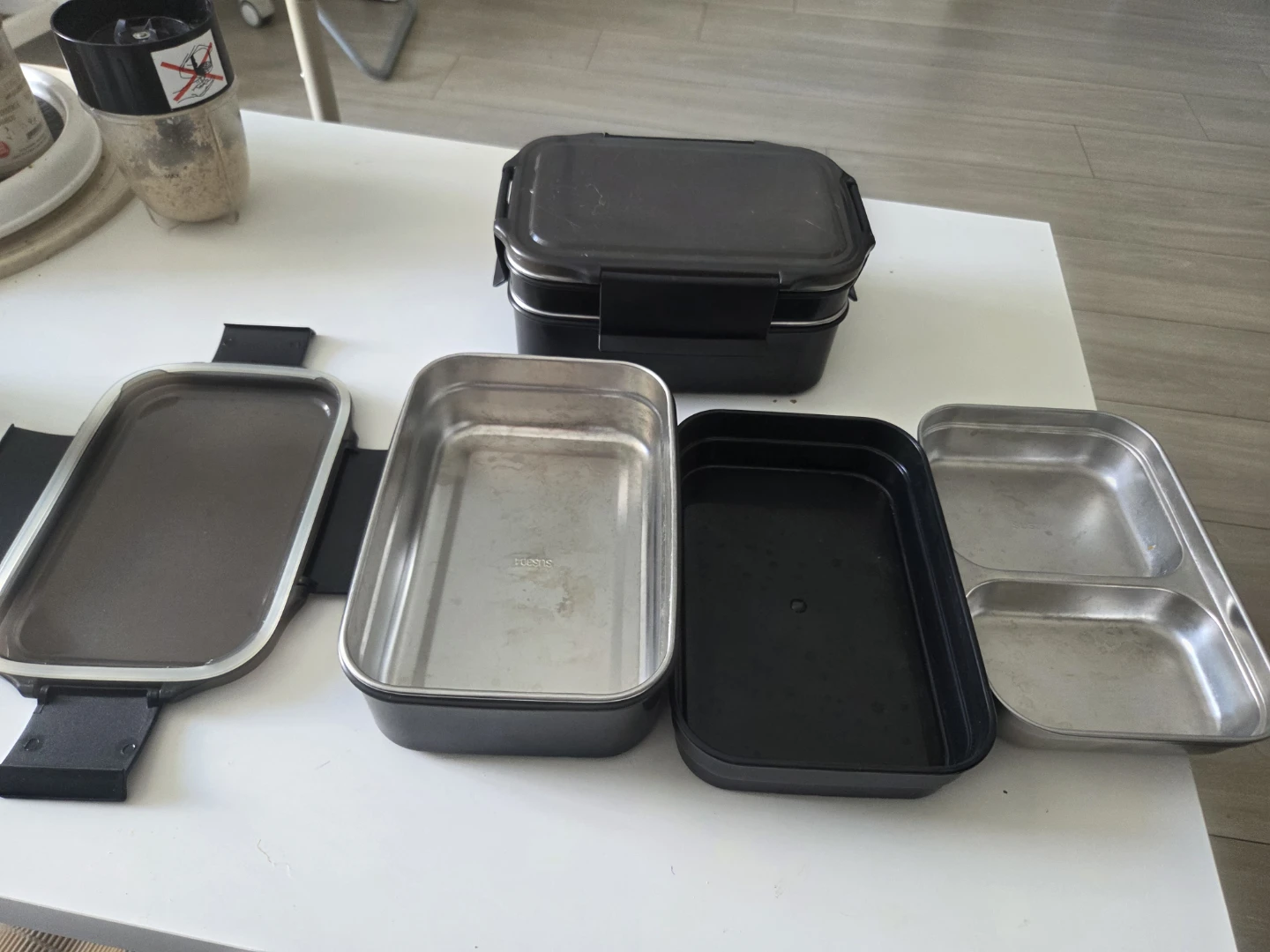 Two Stainless Steel Bento Lunch Boxes - photo 5