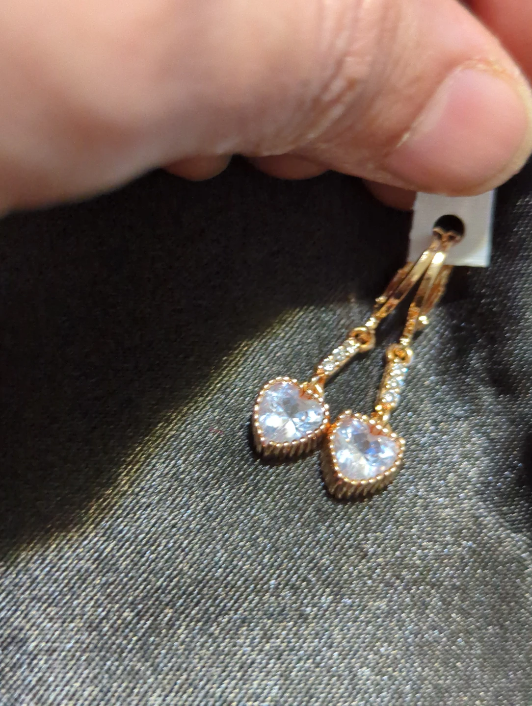 Heart Drop Hoop Earrings - photo 2