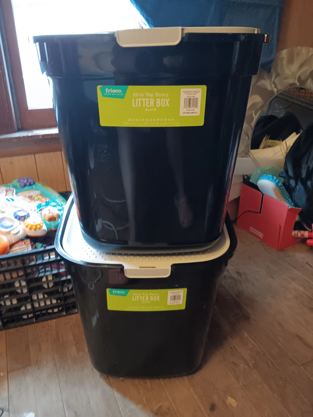 2 Frisco Top Entry Litter Boxes