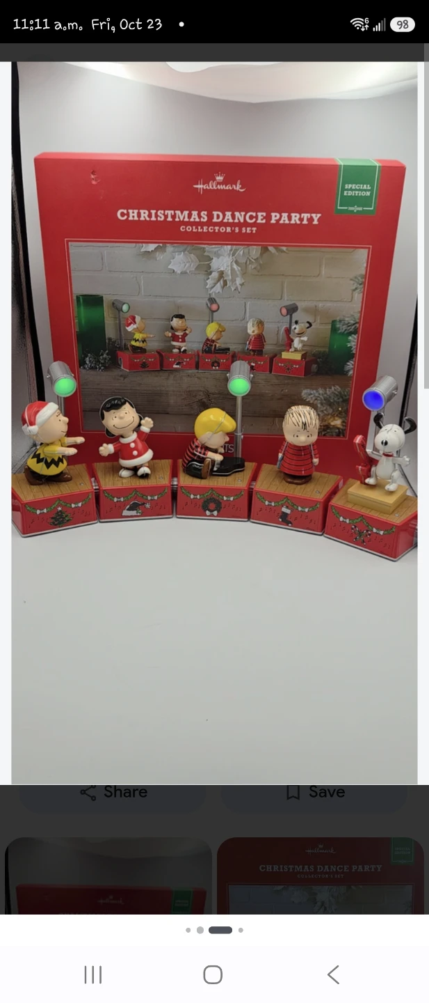 Hallmark Peanuts Christmas Dance Party Collector's Set