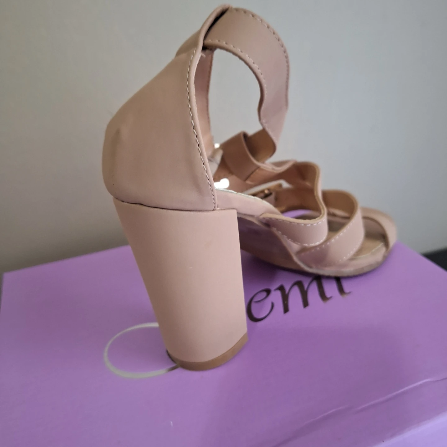 Femi Nude Strappy Block Heel Sandals - photo 4