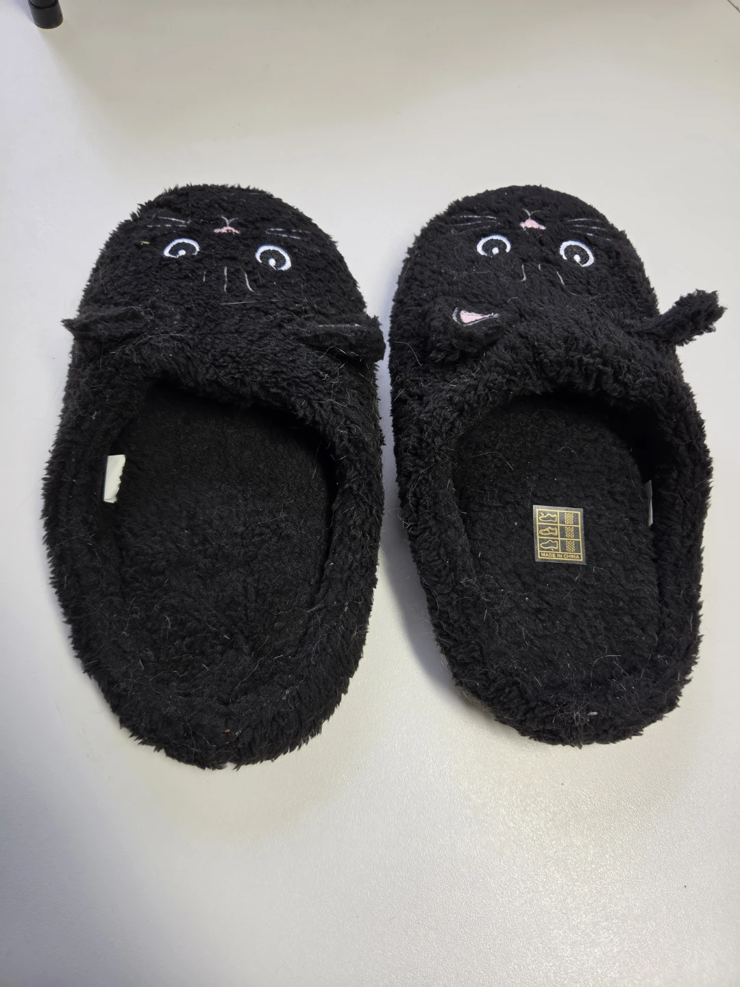 Black Cat Fuzzy Slippers - photo 2