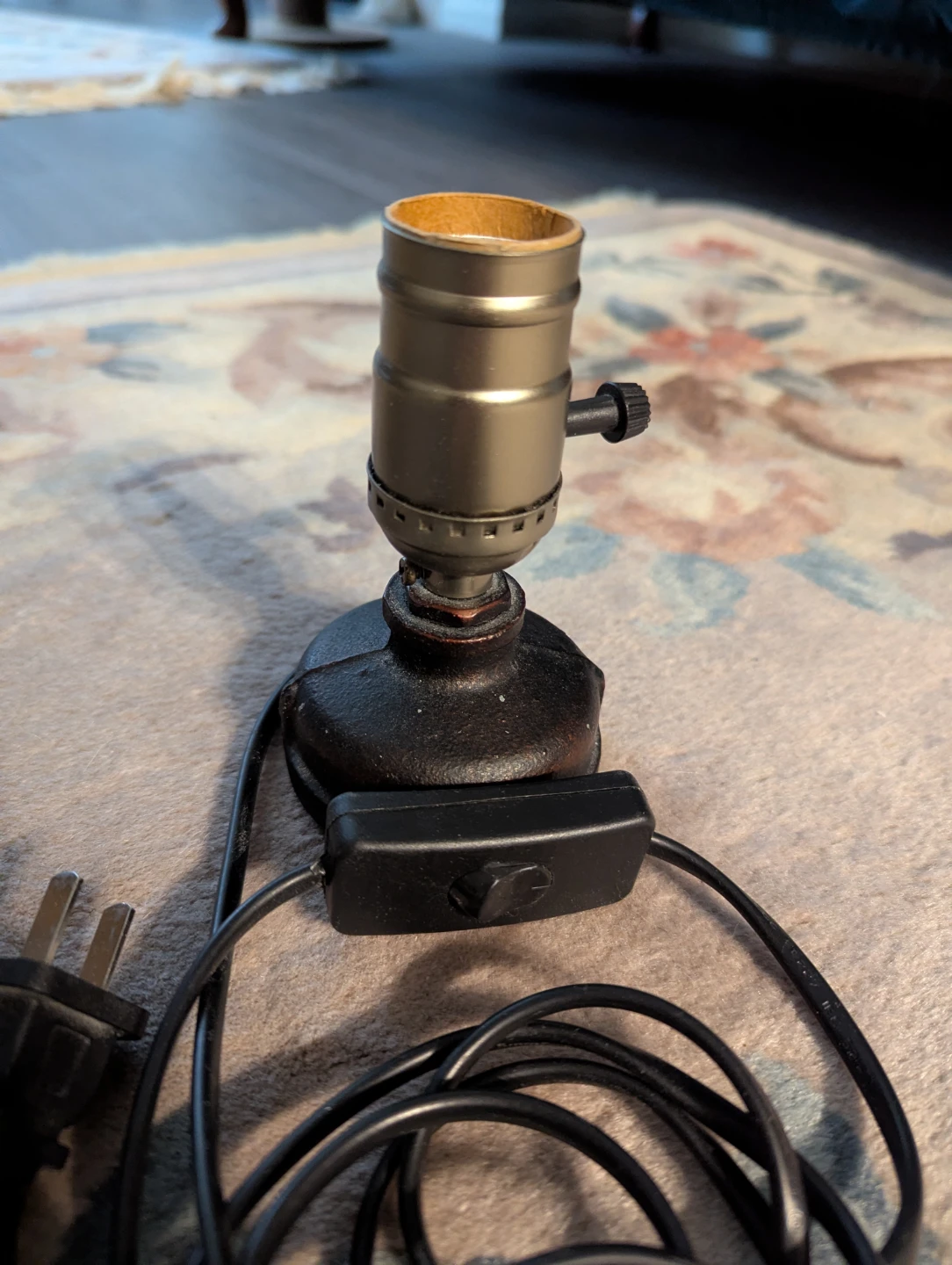 Small Industrial Style Lamp, Shadeless