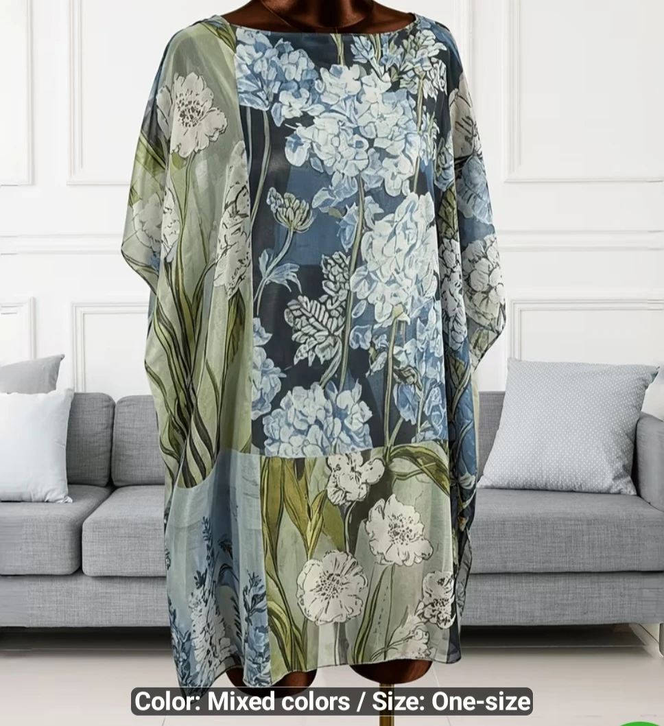 Floral Print Kaftan Tunic - photo 2