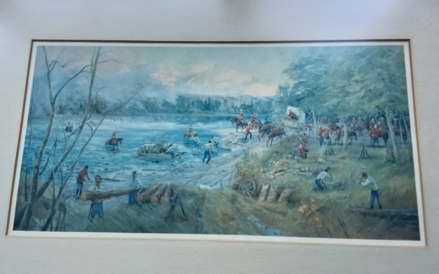 N.W.M.P. Crossing the Bow River to Found Calgary - photo 2