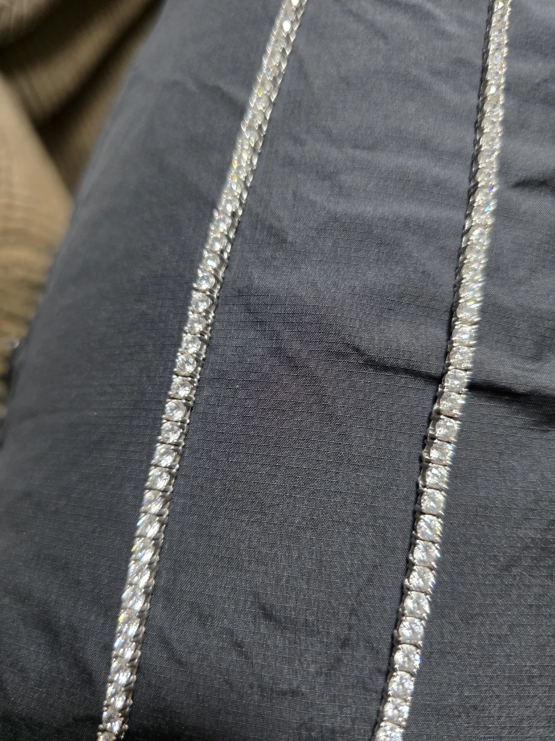 925 Sterling Silver Moissanite Tennis Chain - photo 4