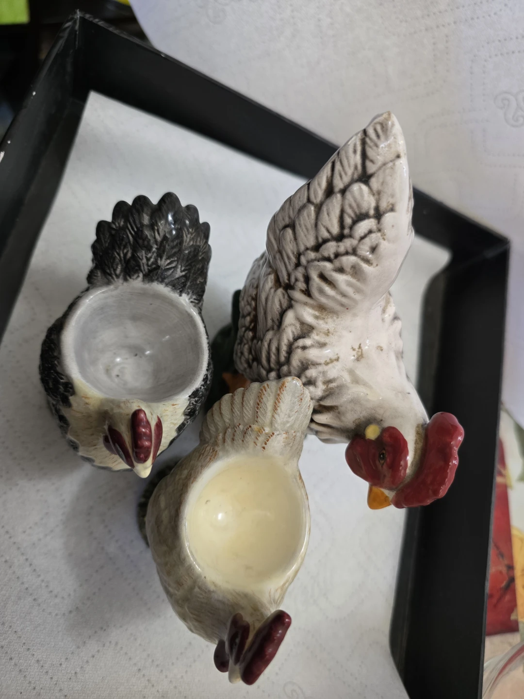 COLLECTIBLE Ceramic Chicken Egg Cups - photo 2