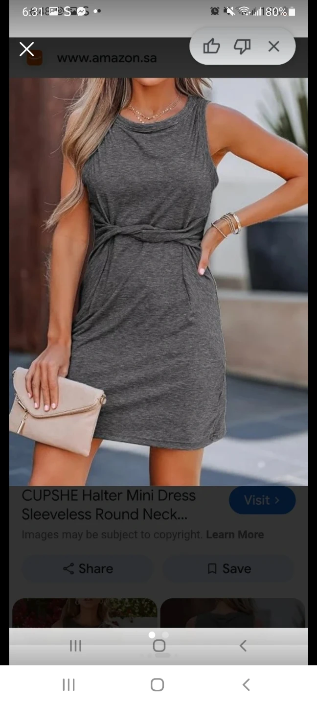 CUPSHE Grey Sleeveless Halter Mini Dress