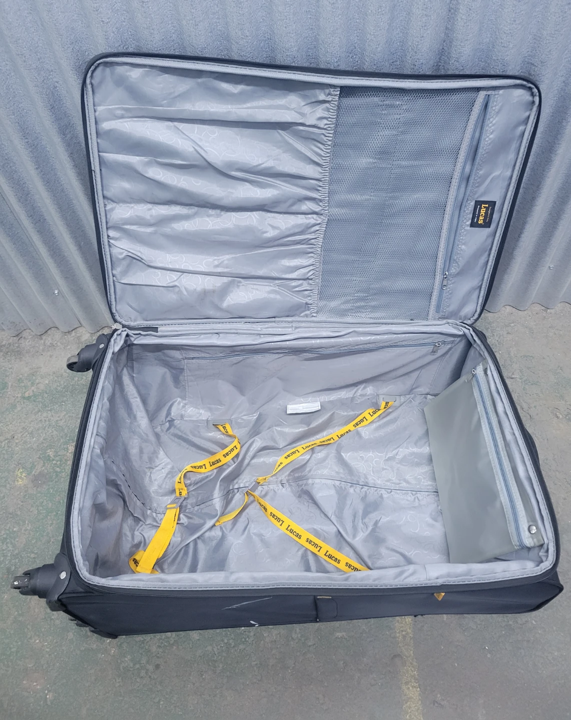 Lucas Big Black Rolling Suitcase - photo 4