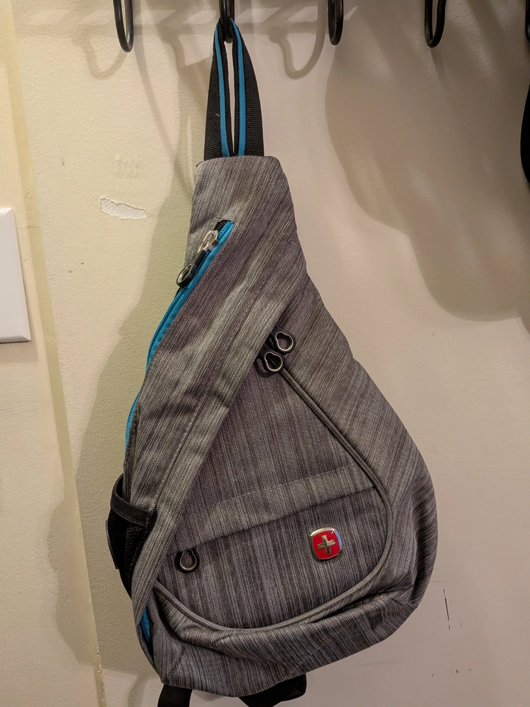 SwissGear Sling Backpack Grey and Blue