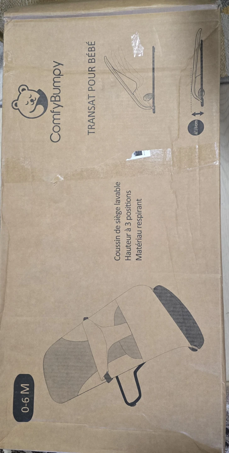 ComfyBumpy Ergonomic Baby Bouncer - Grey - photo 4