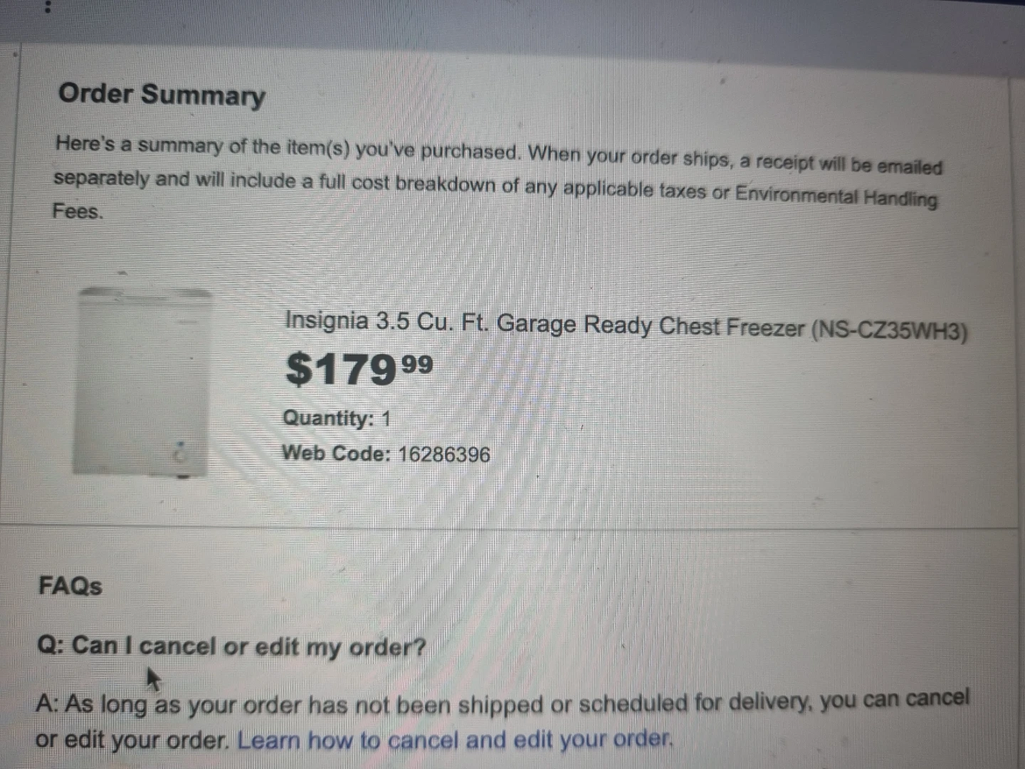 Insignia White Chest Freezer - photo 3
