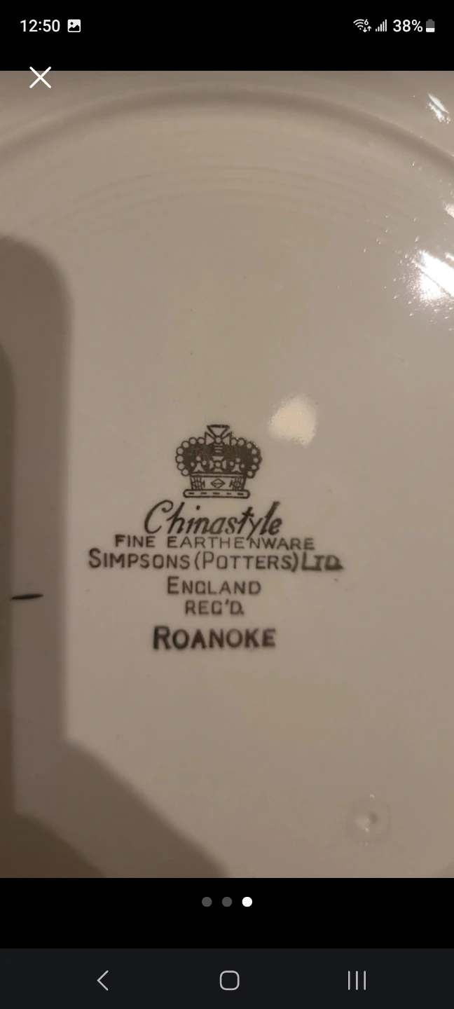 Simpsons Potters Roanoke Earthenware Plate - photo 3