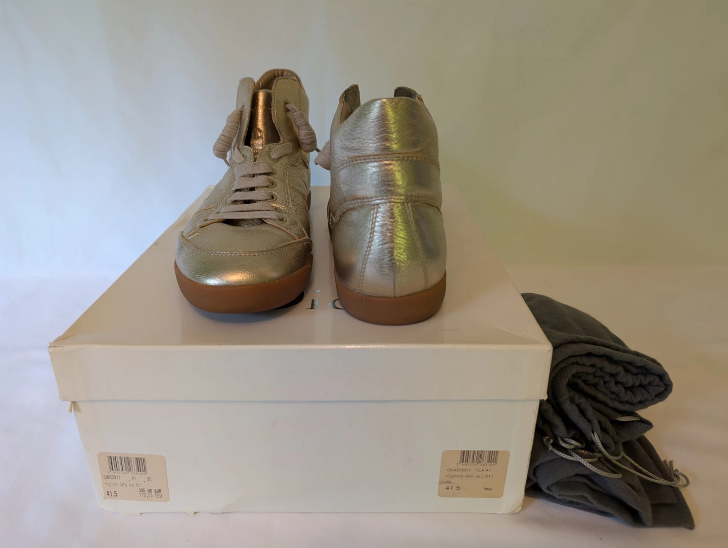 Dior High Top Sneakers Gold Size 41.5 - photo 2