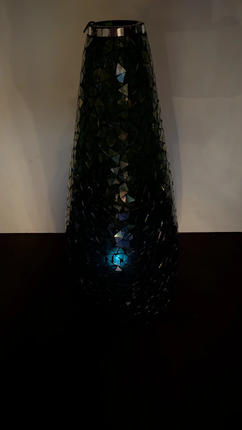 Pier 1 Mosaic Glass Vase/Tea Light Holder - photo 3