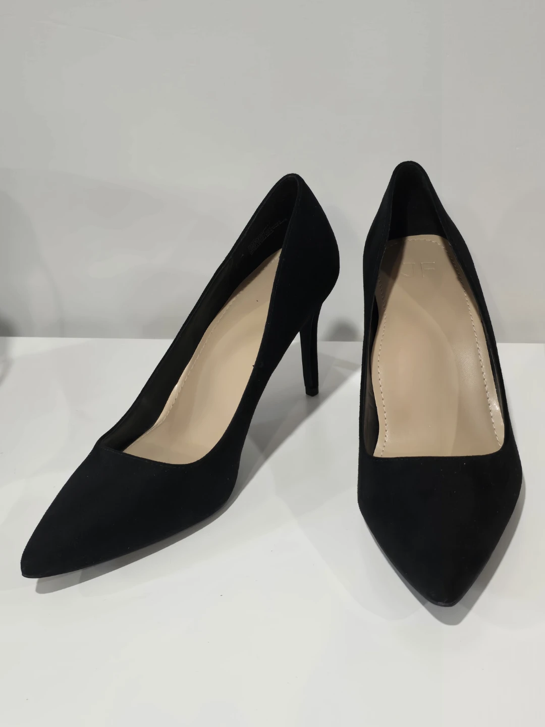 Just Fab, Black Suede Pointed Toe Pumps
