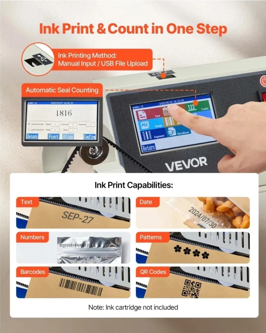 VEVOR Continuous Bag Band Sealing Machine - photo 3