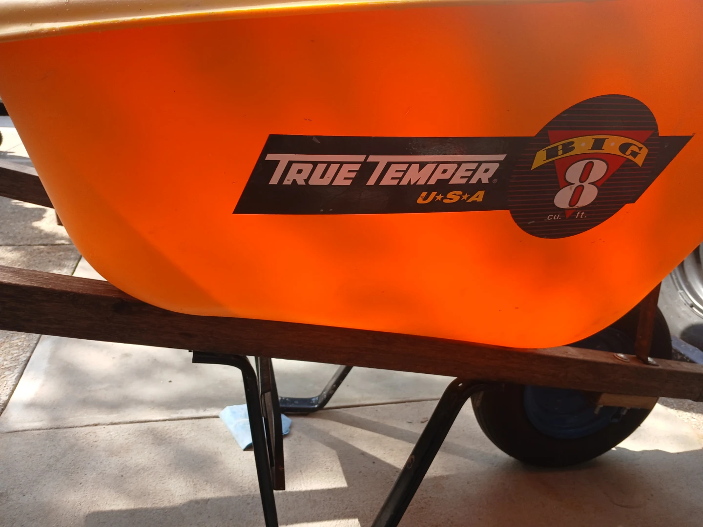 Heavy Duty True Temper Big 8 Wheelbarrow  42 L x 32W x 18D