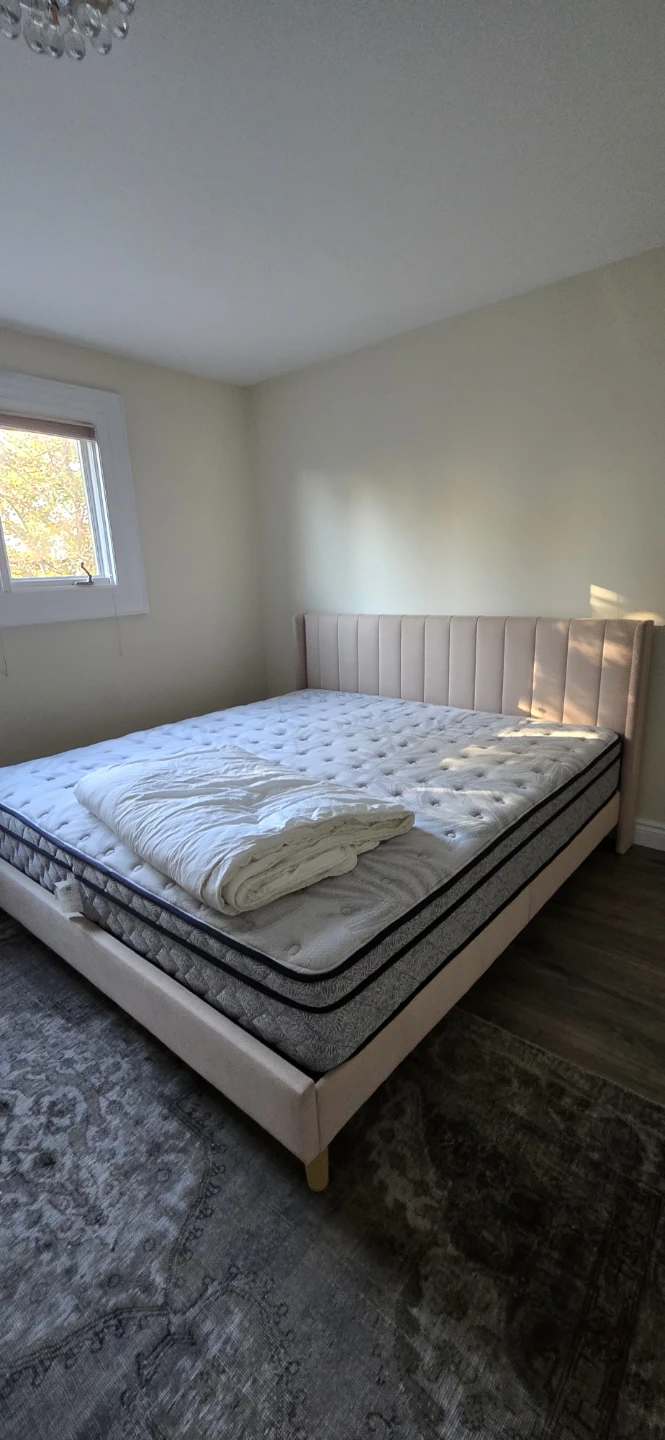 King size bed and mattress