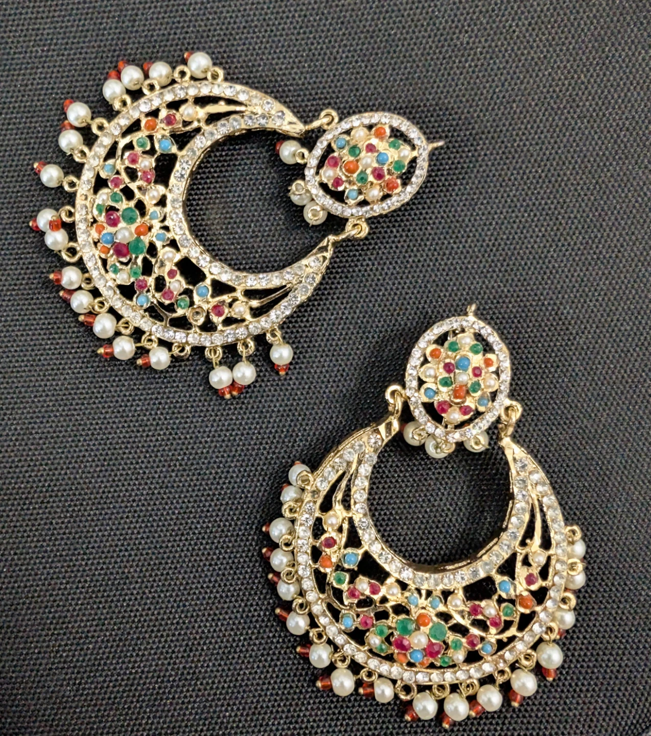 Haderabadi Navratan Earrings