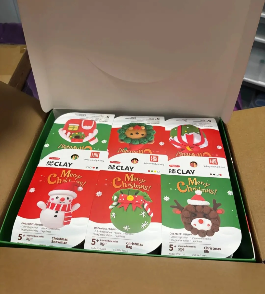 LOUFOR AIR DRY CLAY KIT - 12 PC CHRISTMAS SET - MULTICOLOR - photo 3