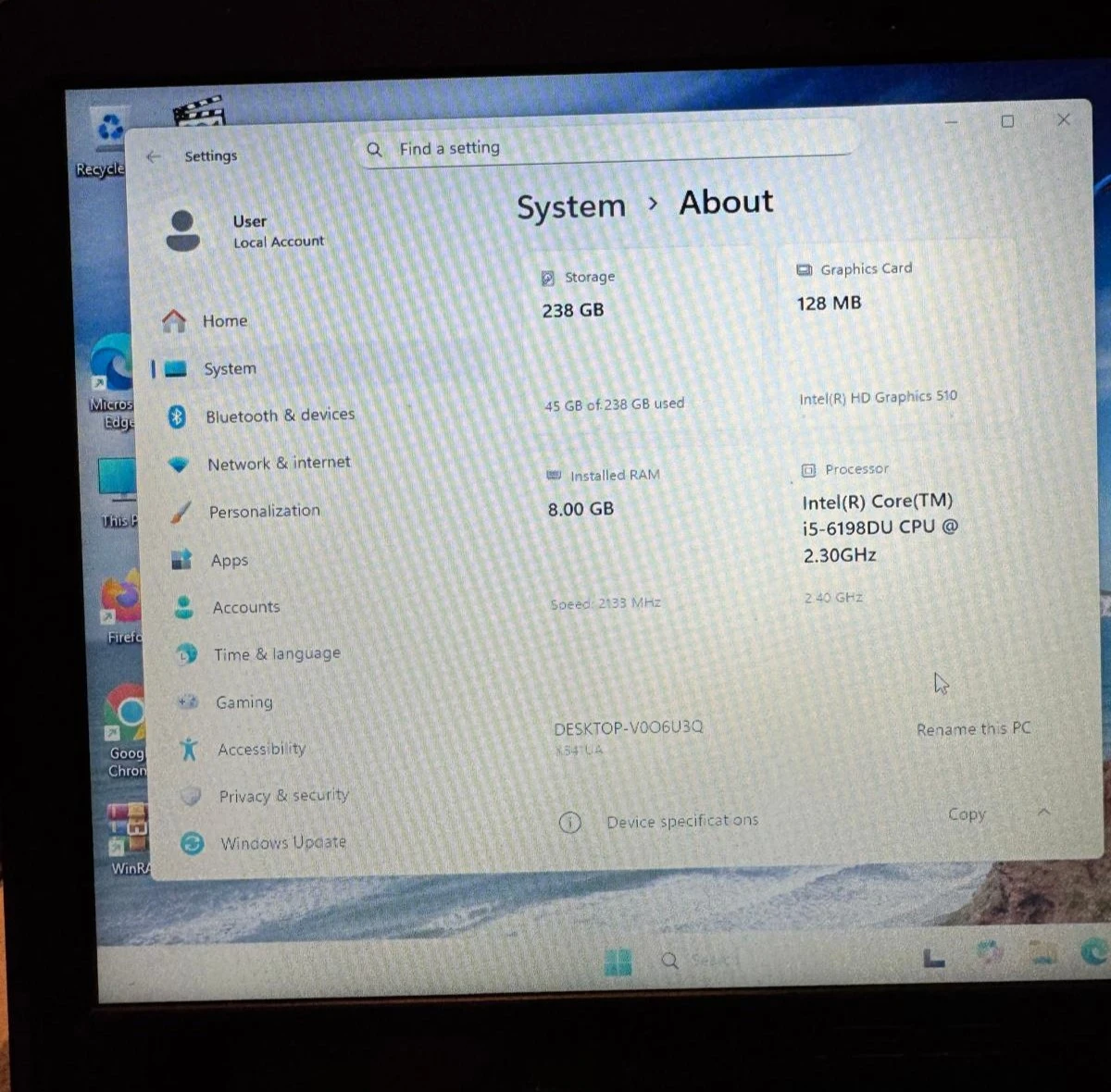 ASUS X541U Laptop i5 8GB RAM 238GB SSD - photo 3