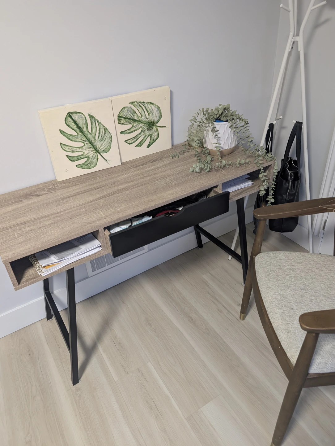 Mid-Century Modern Style Wooden Chair & desk - photo 2