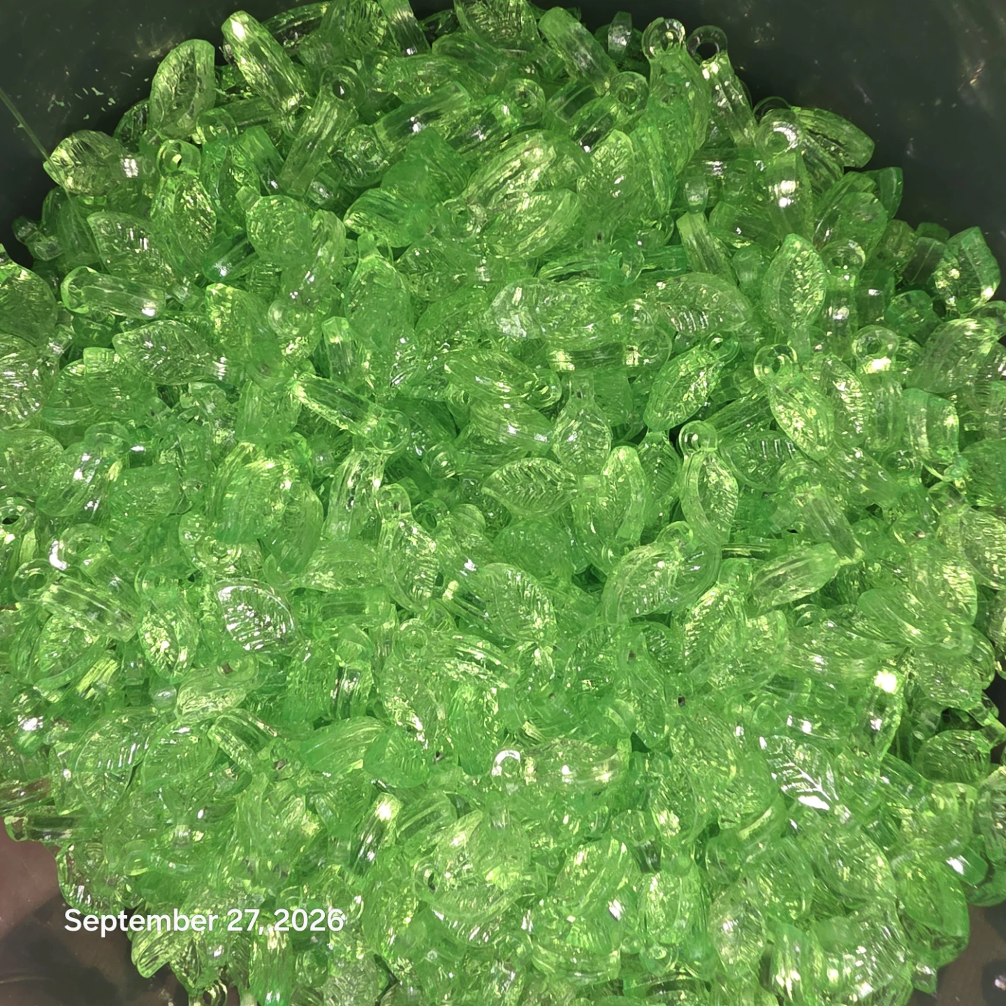 Assorted Acrylic Leaf Craft Beads