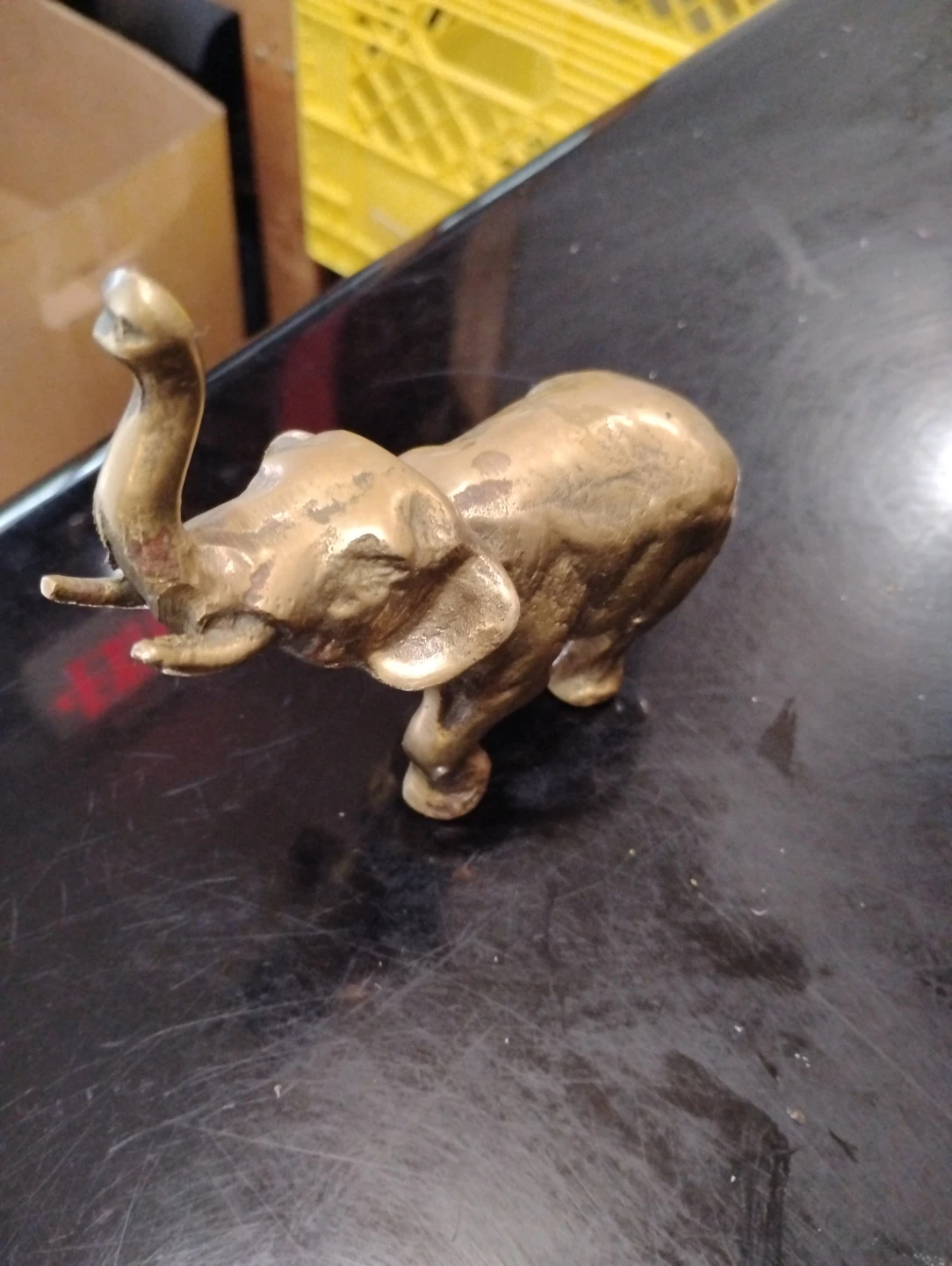 Vintage Brass Elephant Figurine