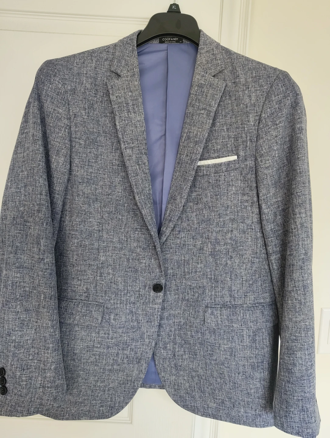 Coofandy Men's Blazer - Blue, Medium - photo 4