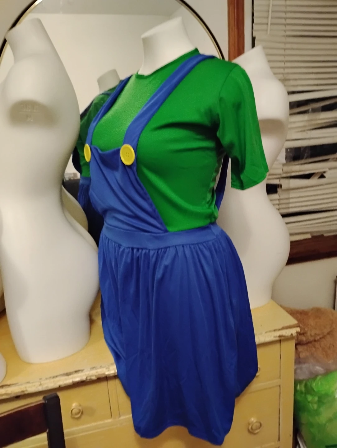 Luigi Themed Costume Dress and Hat