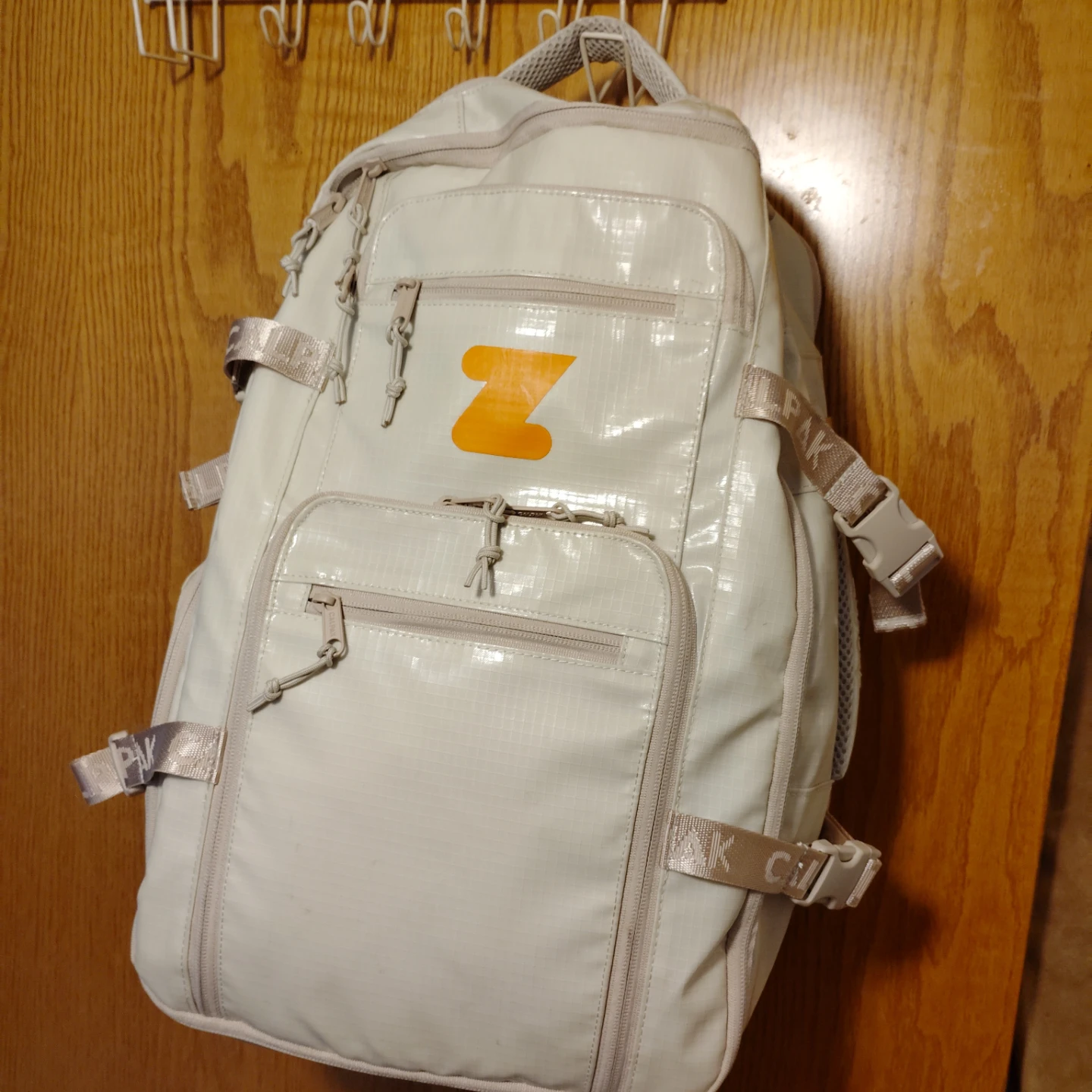 Calpak Off-White Travel Backpack