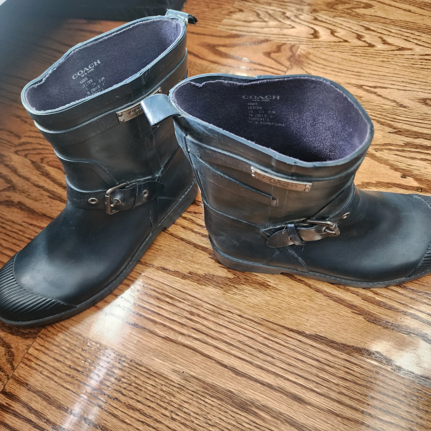 Coach Lester Black Rubber Rain Boots - photo 2