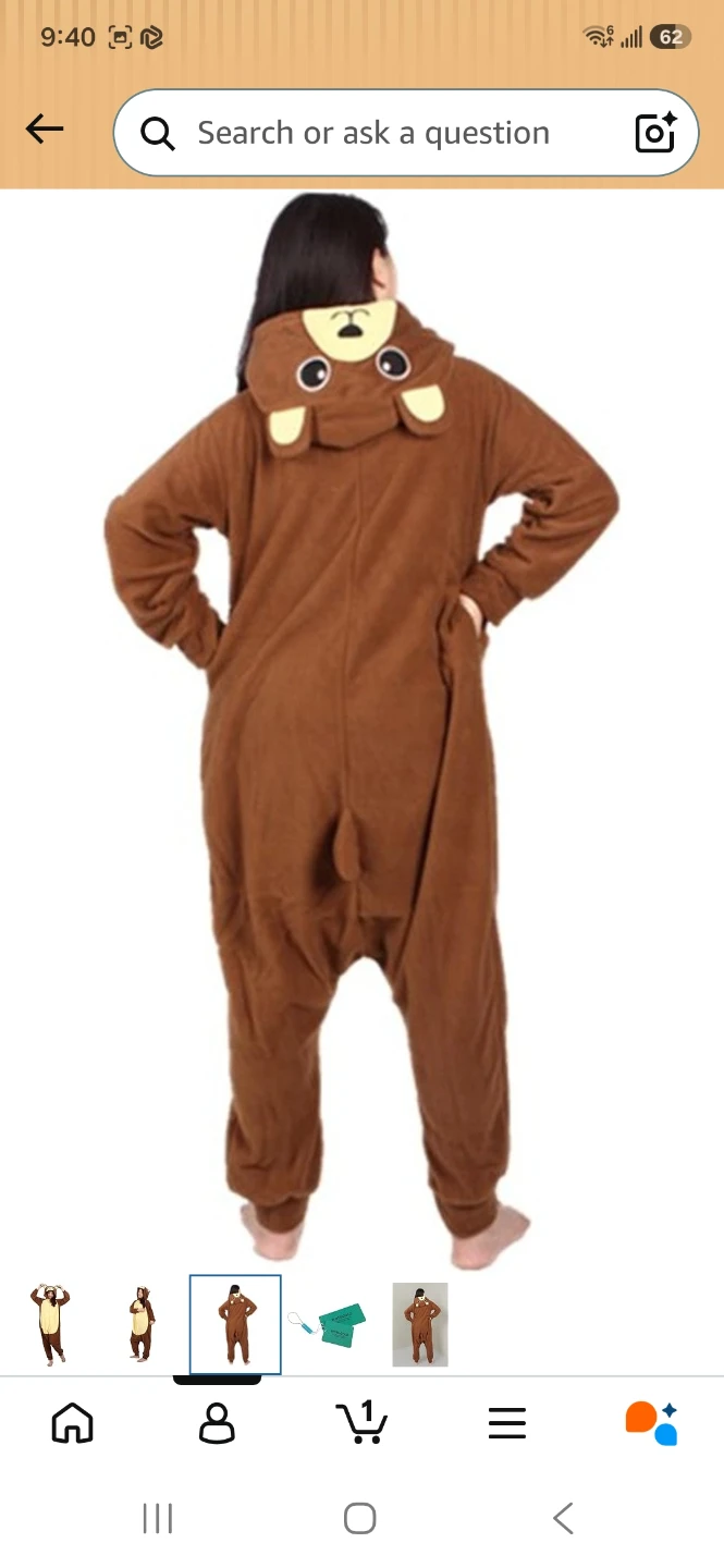 Brown Bear Animal Onesie Costume - photo 2