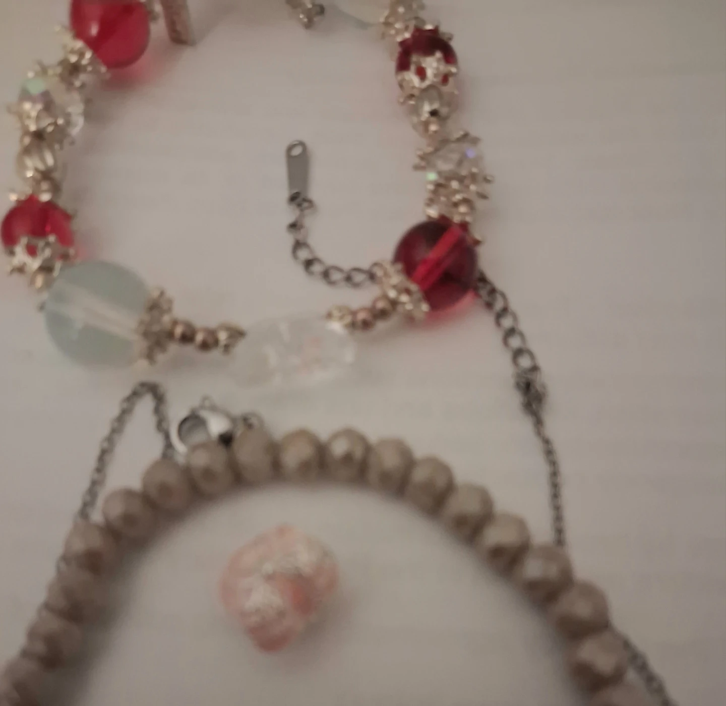 Set of Two Beaded Bracelets with Charms - photo 5