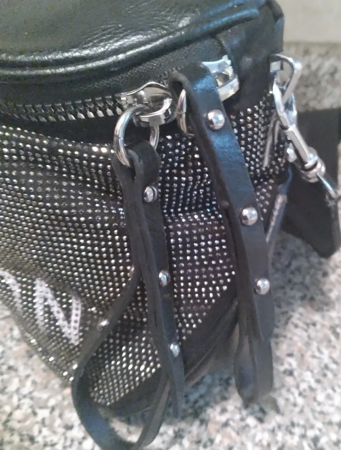 Black Studded Fashion Shoulder Bag - photo 2