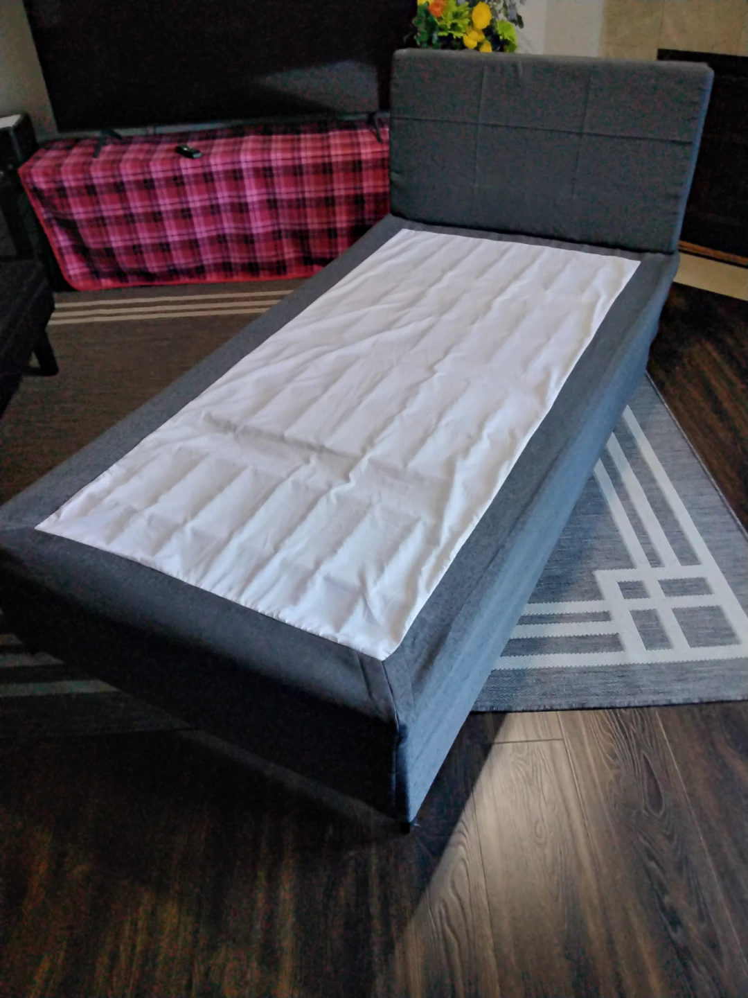 Twin Size Mattress + Foldable Metal Bed Frame with Outer Cover - photo 2