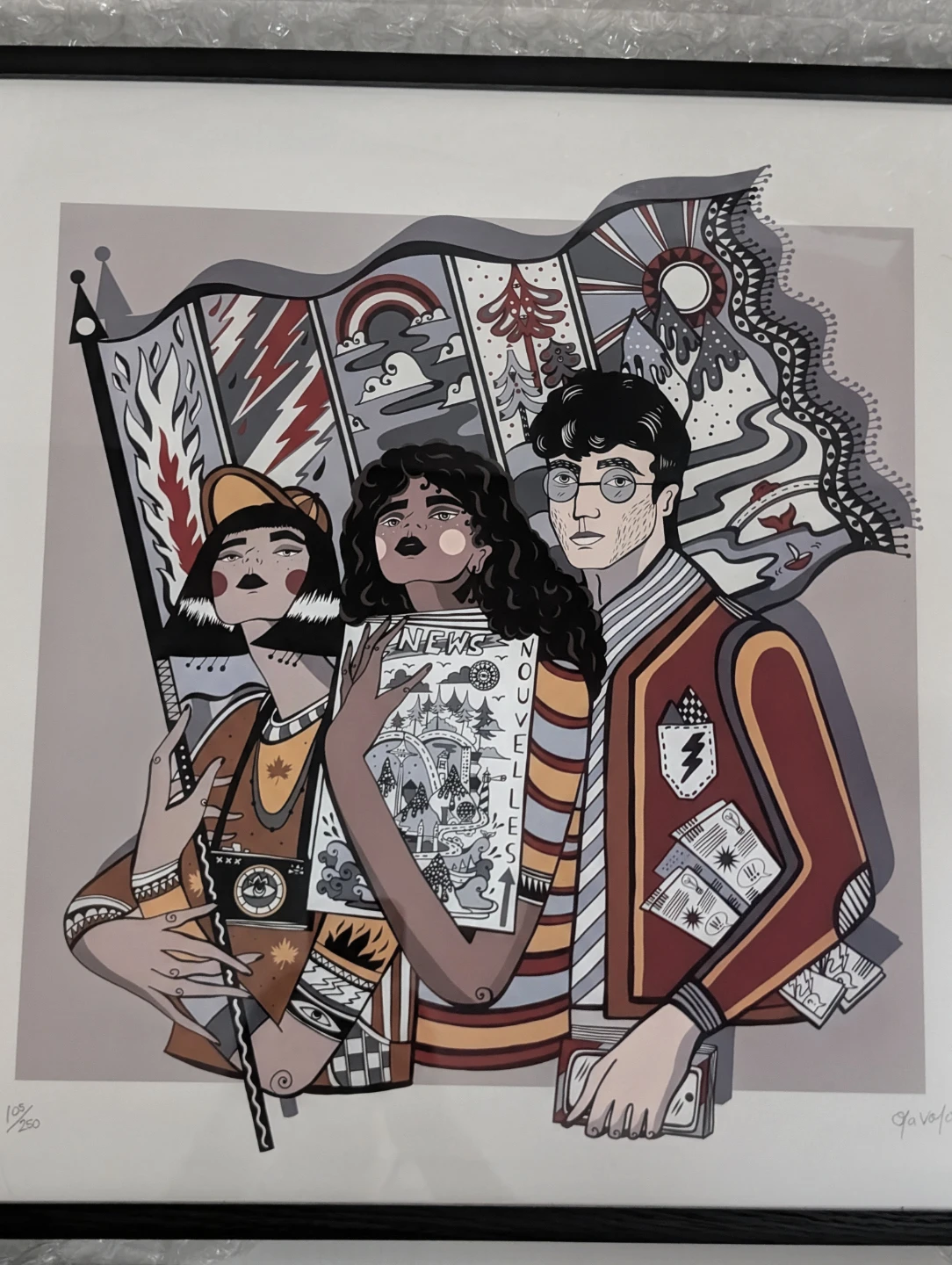 Nib! "Champions" Ola Volo Limited Edition Framed Art Print - photo 3