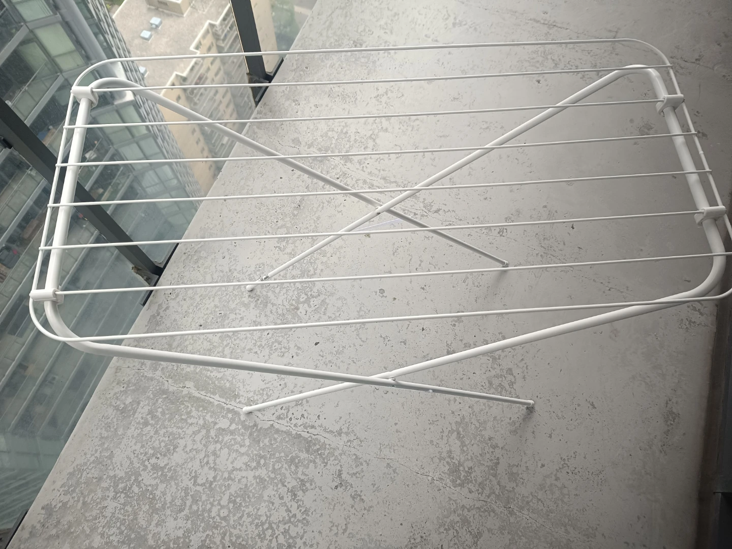 IKEA white laundry drying rack - photo 2