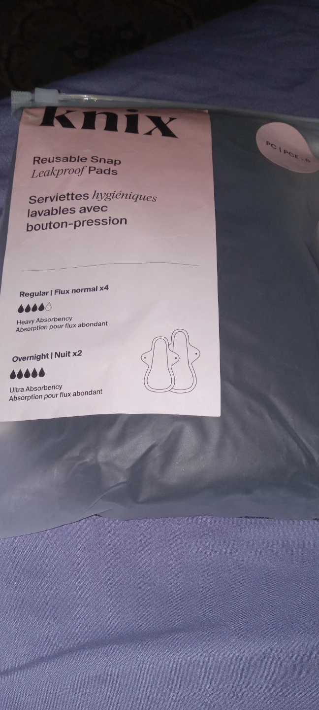 Knix Reusable Snap Leakproof Pads Set