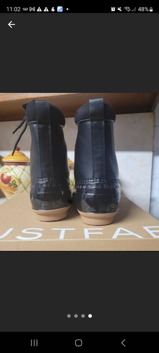 JustFab black duck boots - photo 3