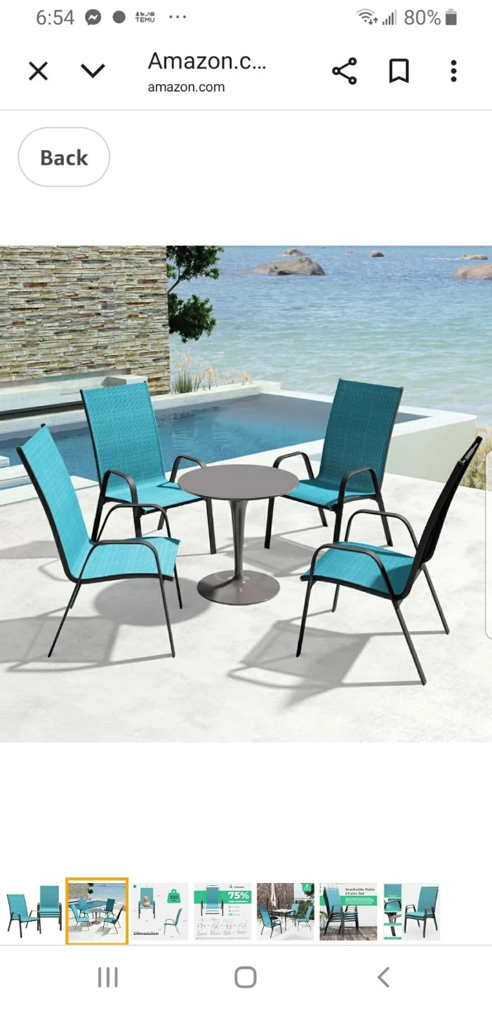 Patio Dining Chairs Set of 4 brand new - photo 5