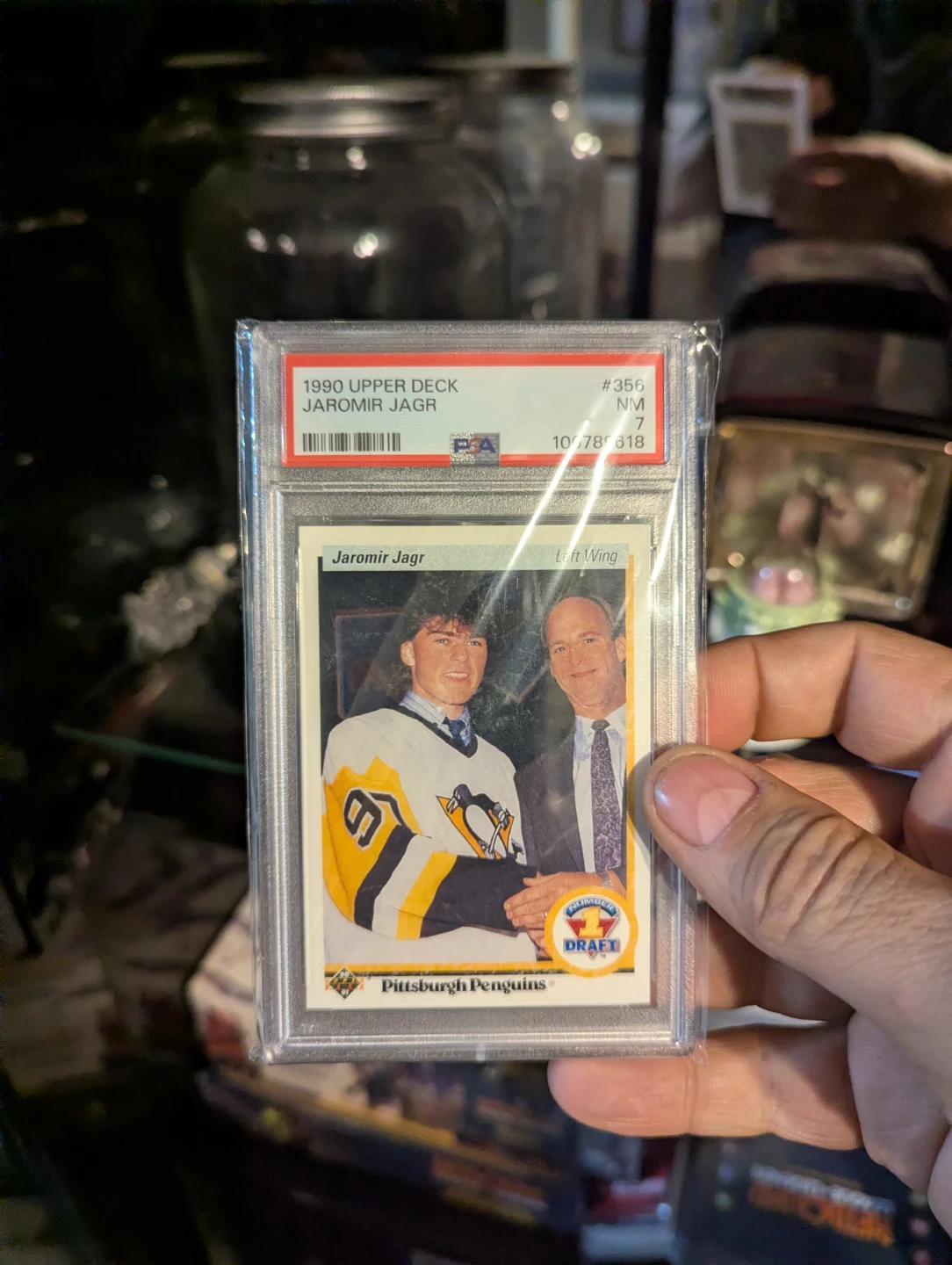 1990 Upper Deck Jaromir Jagr PSA 7 Rookie Card