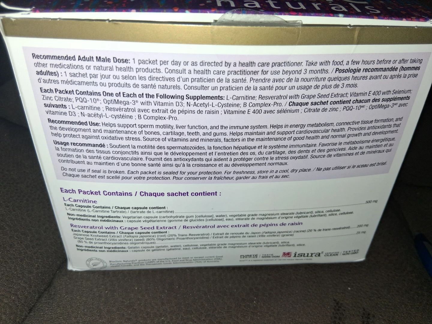 Bioclinic Naturals Mito Motile Male Wellness Kit - photo 3