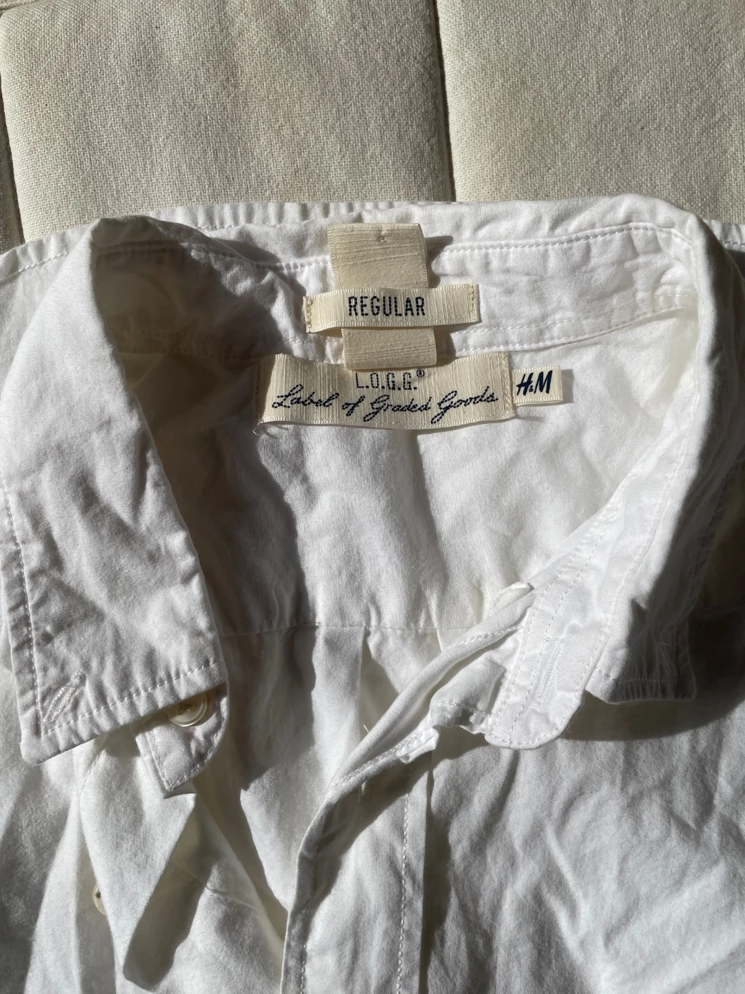 H&M White Short Sleeve Shirt (Men) - photo 2