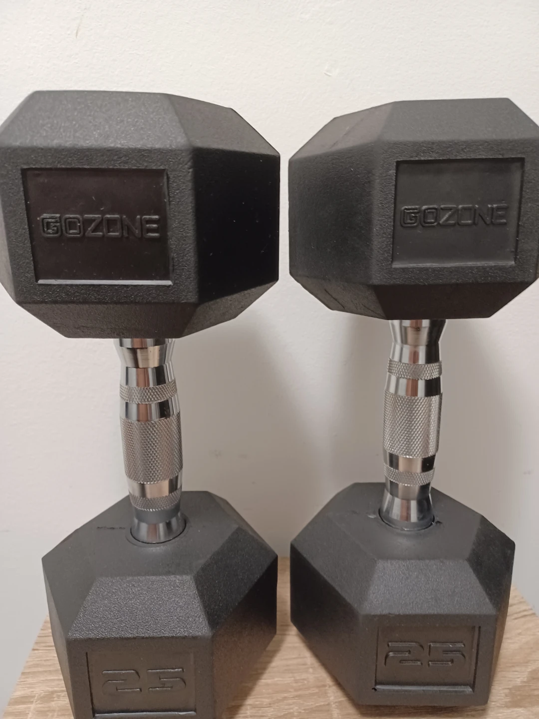 Gozone 25lb Hex Dumbbells - photo 3