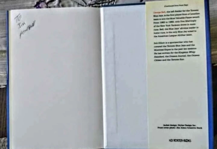 Hardball by George Bell and Bob Elliott - Signed Copy - photo 3