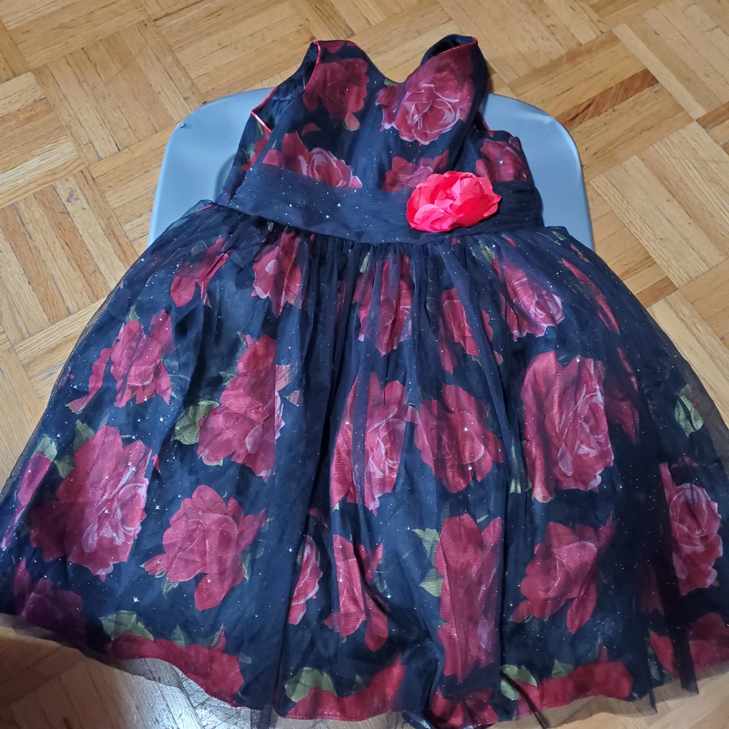 Girls floral tulle dress